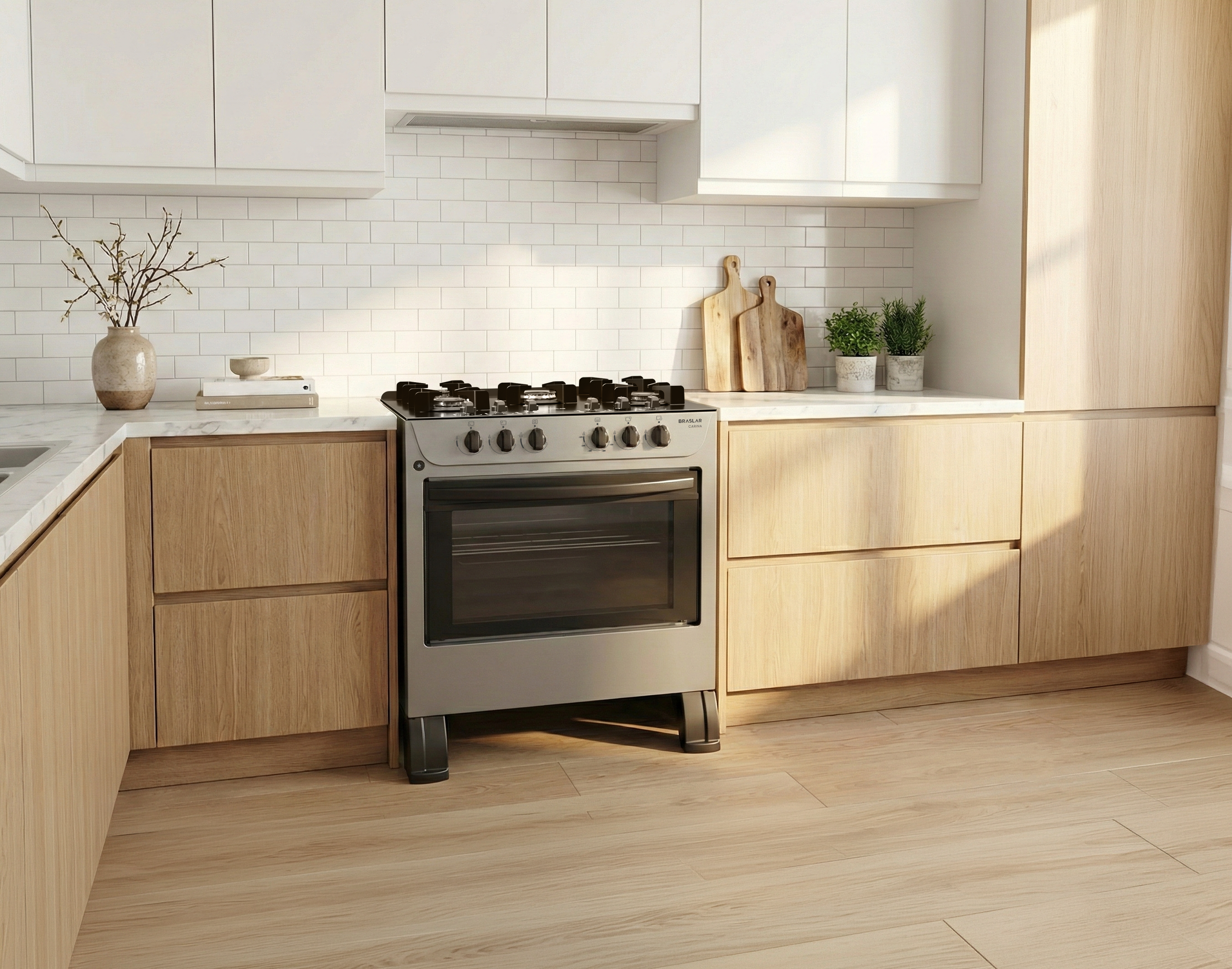 Fogão 5 Bocas Carina Front Control — destaque 1 de 1