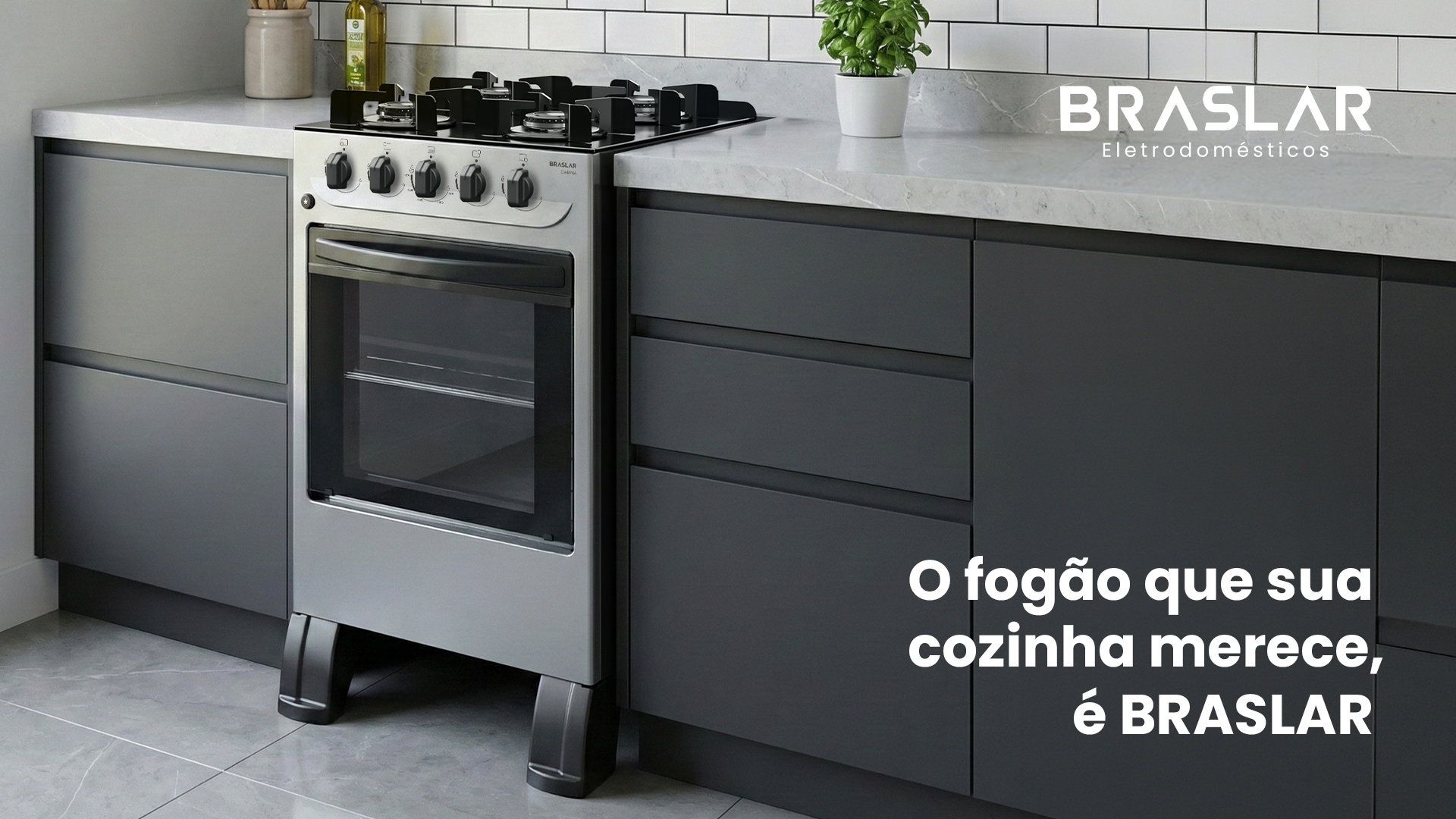Fogão Braslar Eletrodomésticos em ambiente de cozinha