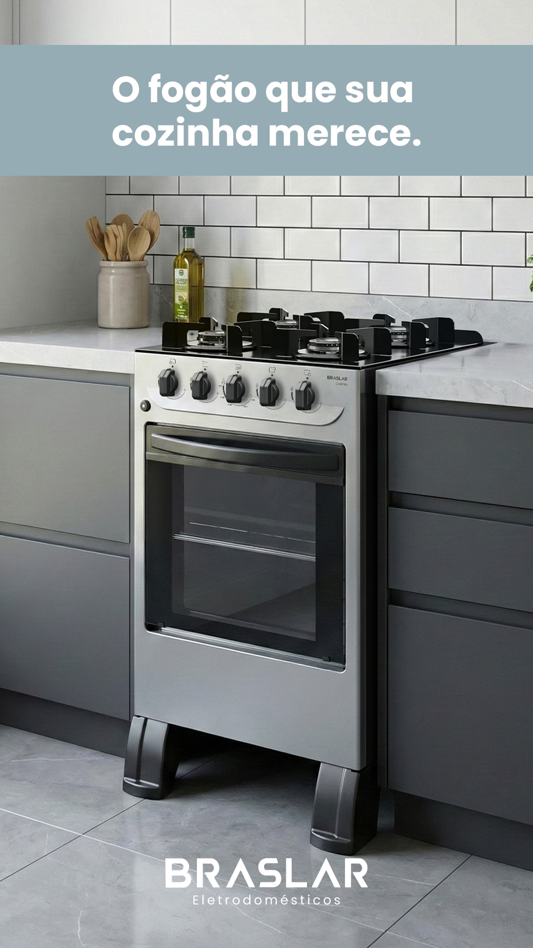 Fogão Braslar Eletrodomésticos em ambiente de cozinha
